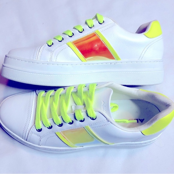 Aldo Starburst yellow synthetic platform sneakers - Picture 6 of 8